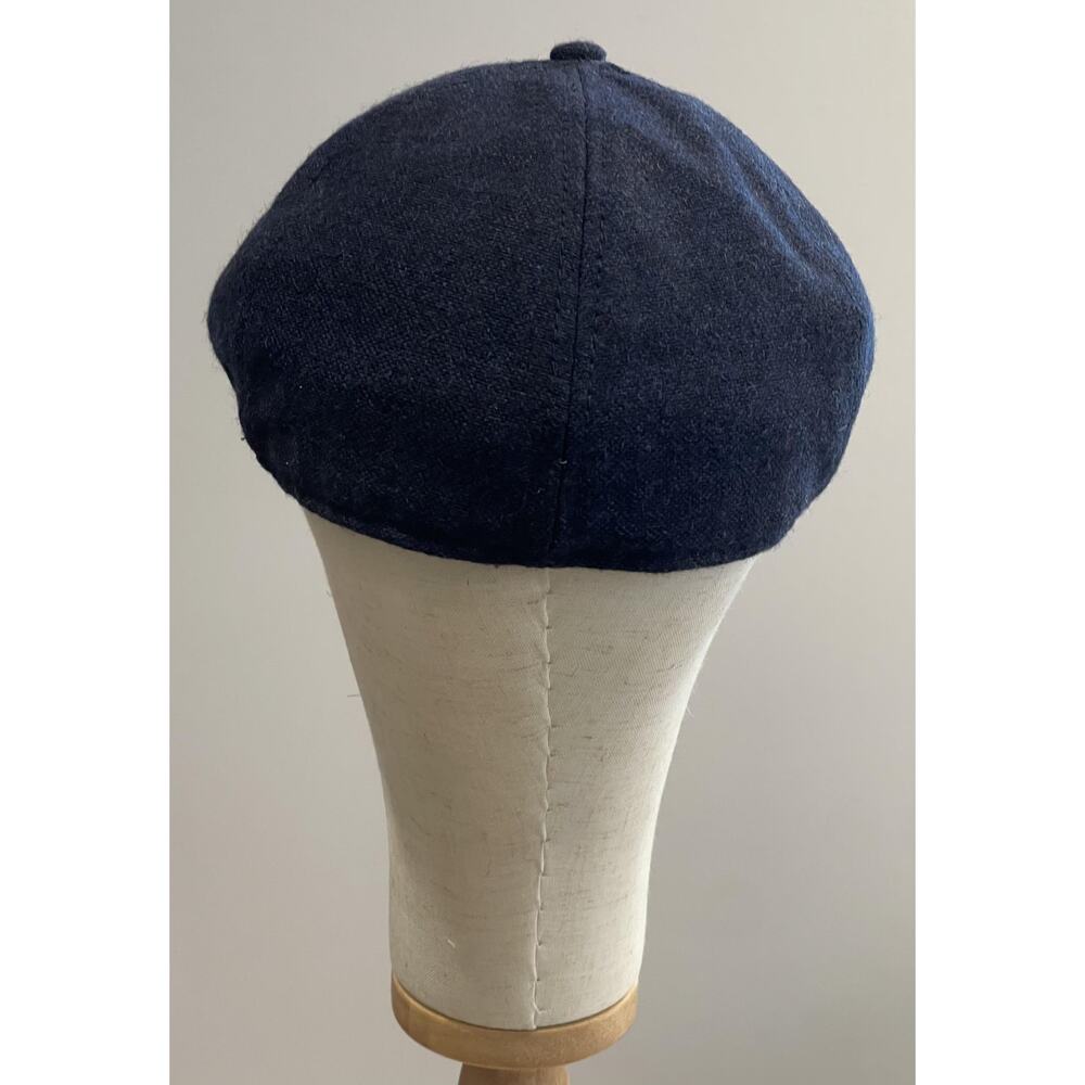 New Era Hat Cap Newsboy Mens One Size Blue Wool Felt Lined Solid Casual Fall - Picture 3 of 11
